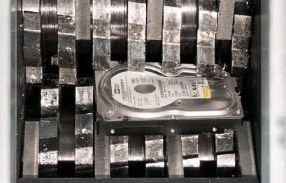 Festplatte in in HSM StoreEx Schneidwerk