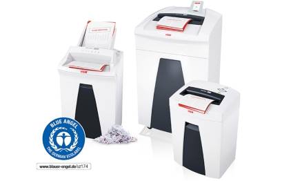 HSM Aktenvernichter der SECURIO Reihe mit Zertifikat Blauer Engel